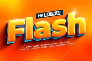 Flash text style effect