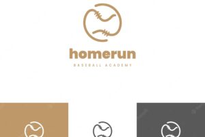 Flat design baseball logo template