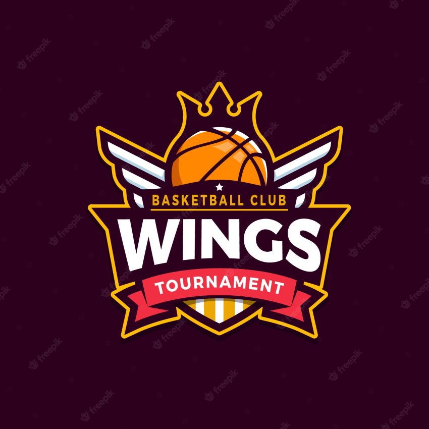 Flat design basketball logo logo