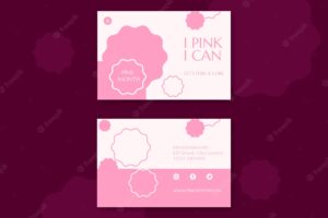 Flat design breast cancer template