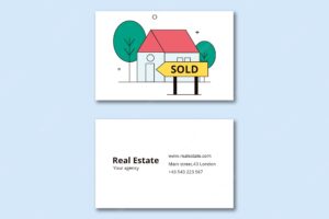 Flat design real estate template