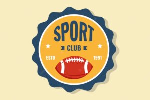 Flat design vintage sport club template