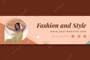 Flat fashion and style twitch banner template