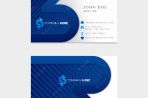 Flat geometric business card template