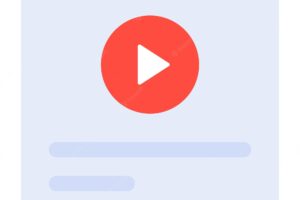 A flat icon design of video