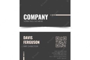 Flat minimal horizontal business card template