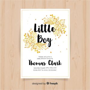 Floral baby shower template