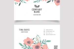 Floral elegant business card template