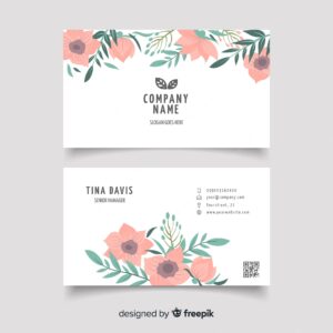 Floral elegant business card template