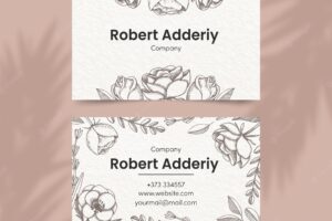 Floral theme for business card template