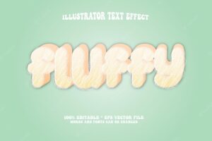 Fluffy editable text effect