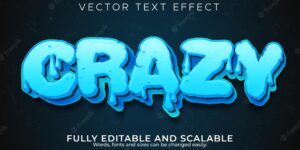 Fluid text effect editable water and spray text style