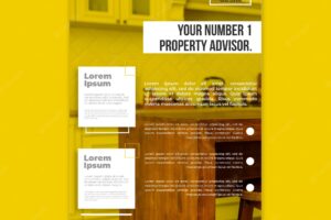 Flyer template for real estate and building