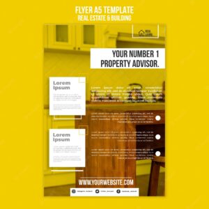 Flyer template for real estate and building