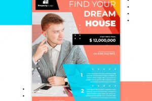 Flyer template for real estate company