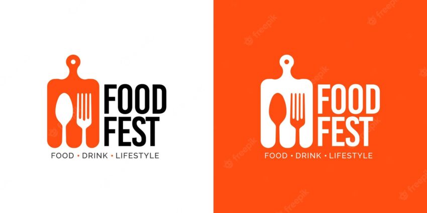 Food festival logo design template
