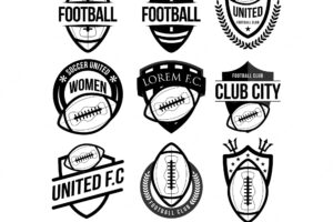 Football club logo set