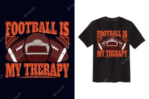 Football is my therapy american football t-shirt design