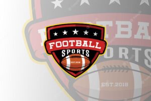 Football team logo design template vector