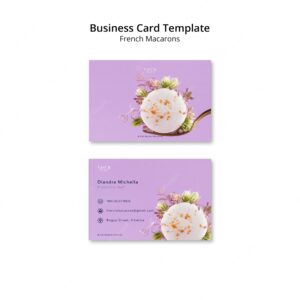 French macarons  business card