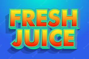 Fresh juice sticker font effect