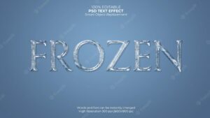 Frozen text effect