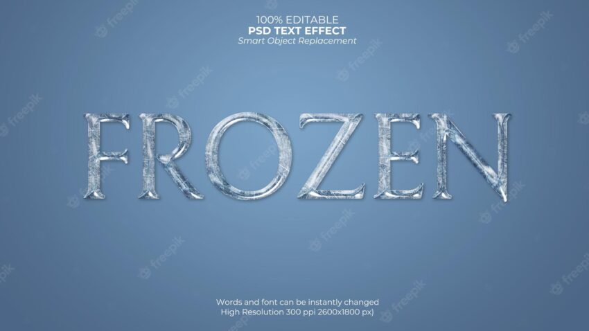Frozen text effect