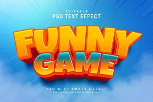 Funny game text effect