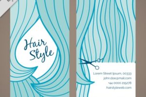 Funny long hair design hairdressing card