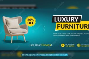 Furniture facebook cover banner template