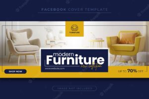 Furniture sale facebook cover photo and web banner