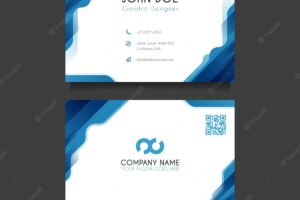 Futuristic abstract business card template