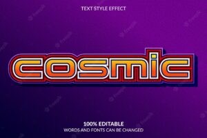 Futuristic text style effect