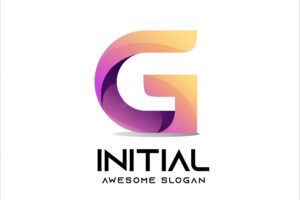 G letter logo initial gradient colorful