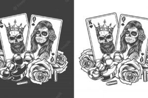 Gangsta concept with playing card