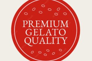 Gelato business logo vector in red color