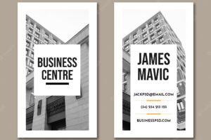 General business vertical business card