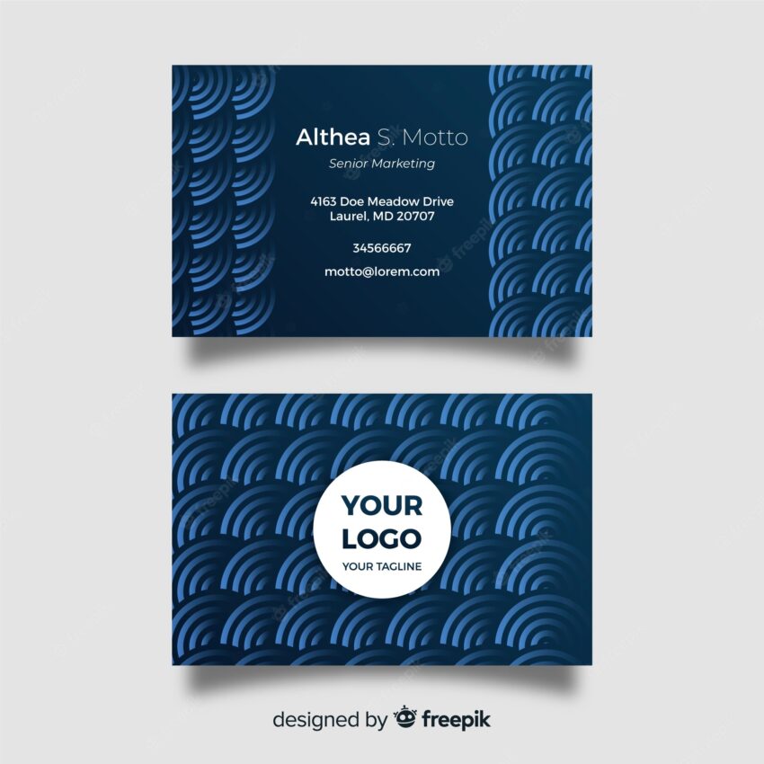 Geometric abstract business card