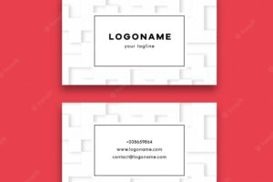Geometric business card with minimalist style