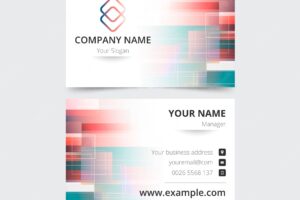 Geometric business card with modern style