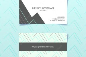 Geometric grey business card template