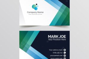 Geometric lines business card template