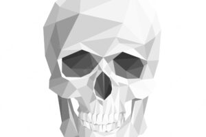 Geometric low poly skull.