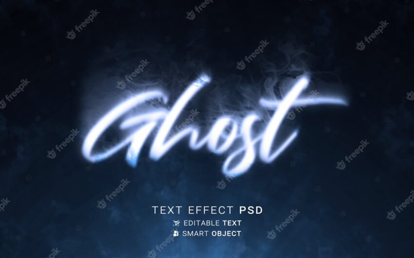 Ghost text effect writing