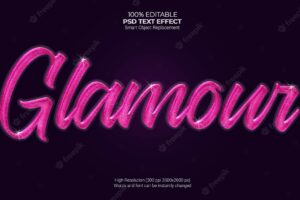 Glamour text effect