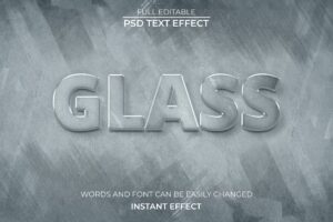 Glass text effect