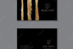 Gold foil business card template