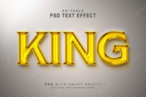 Gold king text effect