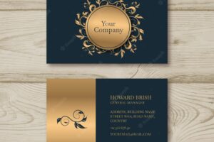 Golden elegant business card template