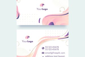 Gradient abstract horizontal business card template